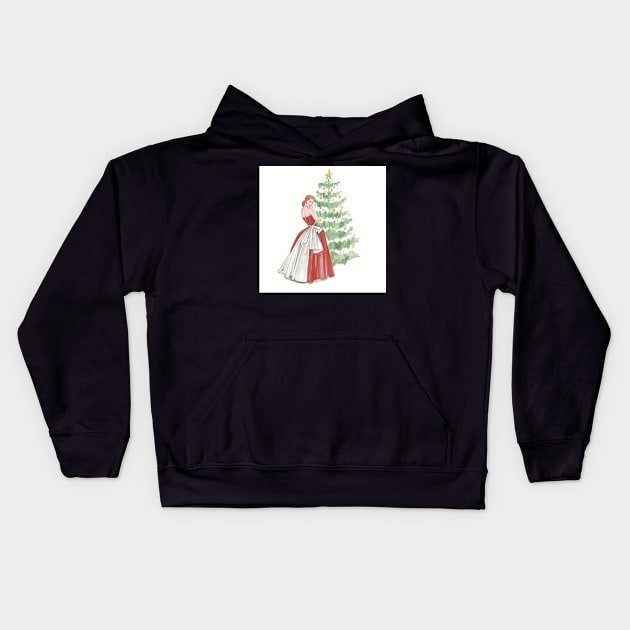 Oh Christmas Tree Kids Hoodie by lizzielamb